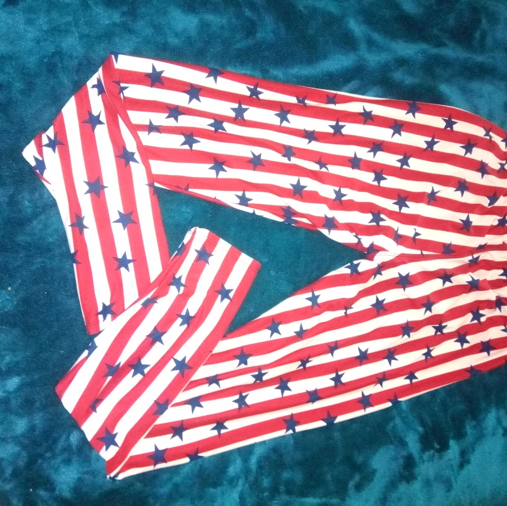 Stars and stripes leggings plus sz